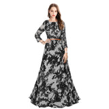 Women's Georgette Western Wear Flare Long Gown (Black) - GillKart