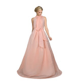 Women's Georgette Western Wear Flare Long Gown (Peach) - GillKart