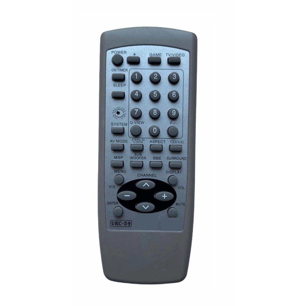 CRT TV Remote No. URC59, Compatible with Aiwa CRT TV Remote (Exactly Same Remote will Only Work) - GillKart