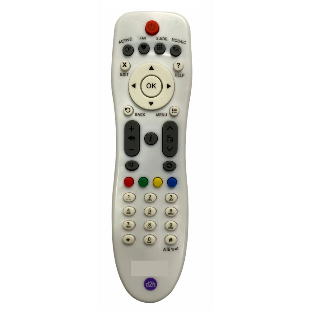 DTH Remote No. 125N (Non-RF), Compatible with Videocon DTH Set Top Box Remote (Exactly Same Remote will Only Work) - GillKart