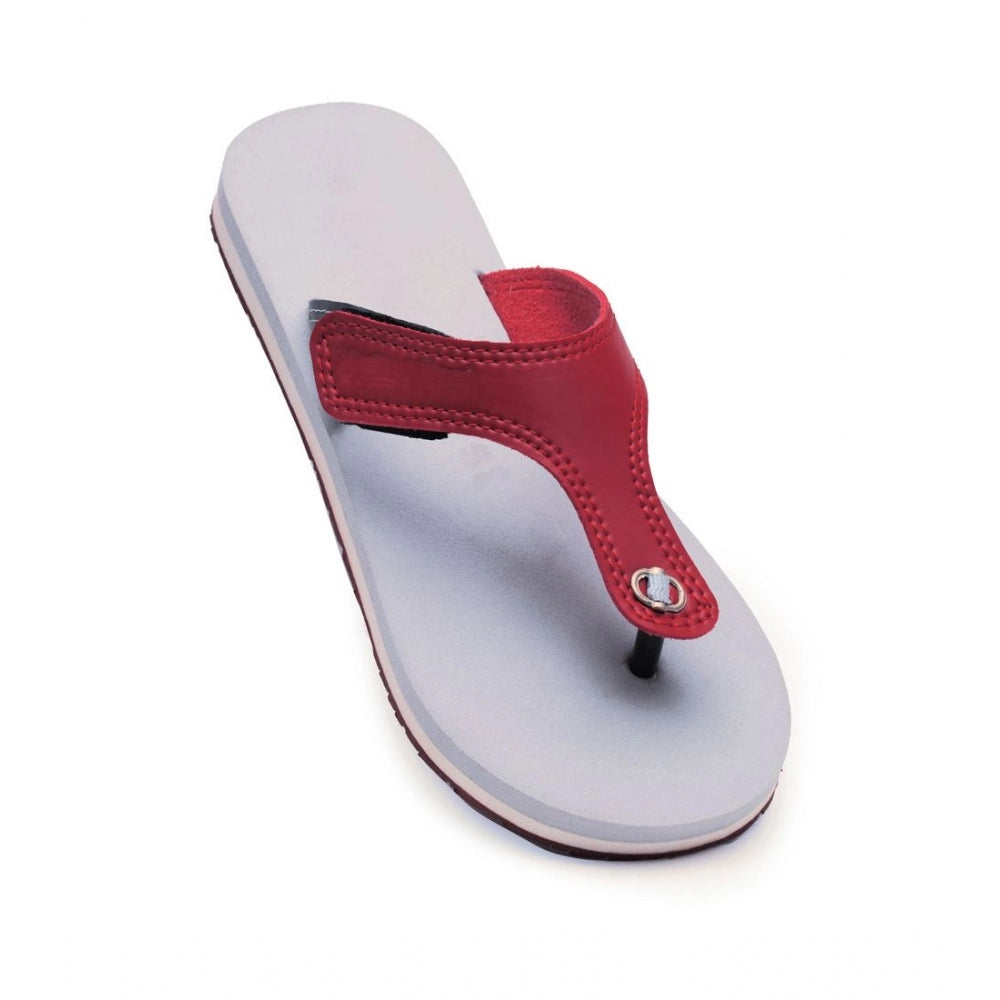 Unisex Rubber Lightweight T-Style Slippers (Maroon) - GillKart