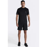 Men's Casual Half sleeve Solid Polyester Crew Neck T-shirt (Black) - GillKart