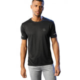 Men's Casual Half sleeve Solid Polyester Crew Neck T-shirt (Black) - GillKart