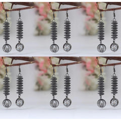 Women's Black Color Antique Earrings Combo Of 6 Pairs - GillKart