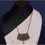 Women's Maroon &amp; Green Color Mangalsutra - GillKart