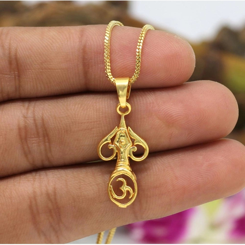 Women's Gold Color Om Temple Locket - GillKart