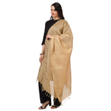 Women's Chanderi Solid Dupatta (Gold, Length: 2.25 to 2.50 Mtr) - GillKart