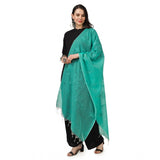 Women's Cotton Embroidered Dupatta (Turquoise, Length: 2.25 to 2.50 Mtr) - GillKart