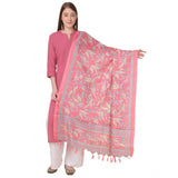 Women's Art Silk Printed Dupatta (Pink, Length: 2.25 to 2.50 Mtr) - GillKart