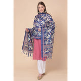 Women's Art Silk Printed Dupatta (Blue, Length: 2.25 to 2.50 Mtr) - GillKart