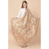 Women's Art Silk Printed Dupatta (Light Brown, Length: 2.25 to 2.50 Mtr) - GillKart