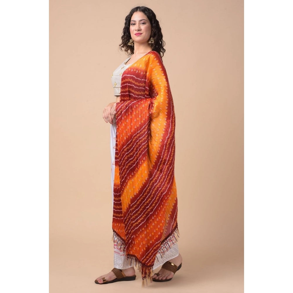 Women's Chanderi Printed Dupatta (Multicolor, Length: 2.25 to 2.50 Mtr) - GillKart