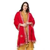 Women's Velvet Gotta Patti Dupatta (Pink, Length: 2.25 to 2.50 Mtr) - GillKart