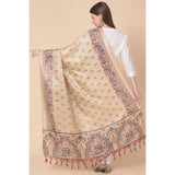 Women's Art Silk Printed Dupatta (Gold, Length: 2.25 to 2.50 Mtr) - GillKart