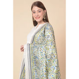 Women's Art Silk Printed Dupatta (Grey, Length: 2.25 to 2.50 Mtr) - GillKart