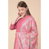 Women's Art Silk Printed Dupatta (Pink, Length: 2.25 to 2.50 Mtr) - GillKart