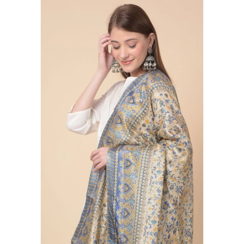 Women's Art Silk Printed Dupatta (Grey, Length: 2.25 to 2.50 Mtr) - GillKart