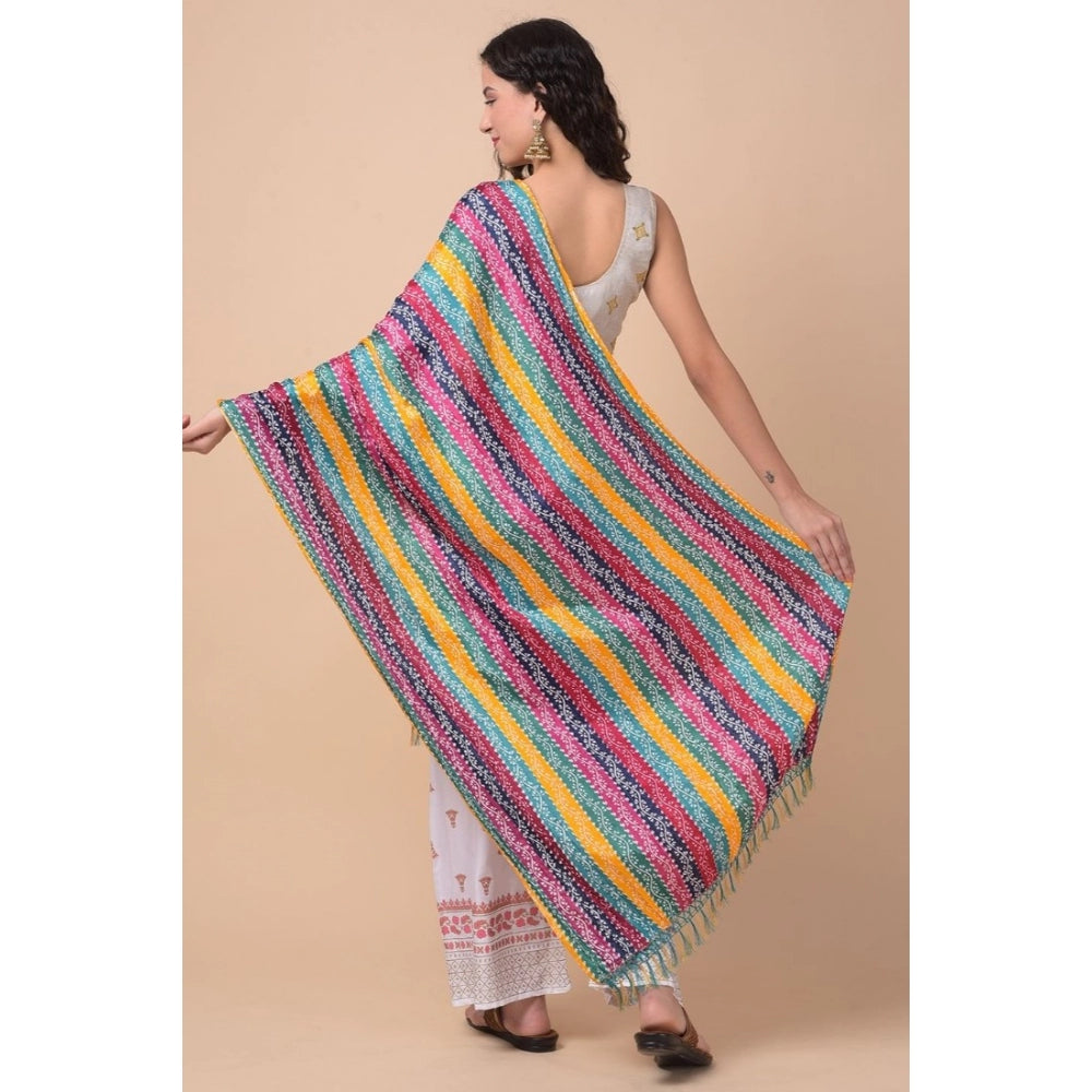 Women's Chanderi Printed Dupatta (Multicolor, Length: 2.25 to 2.50 Mtr) - GillKart