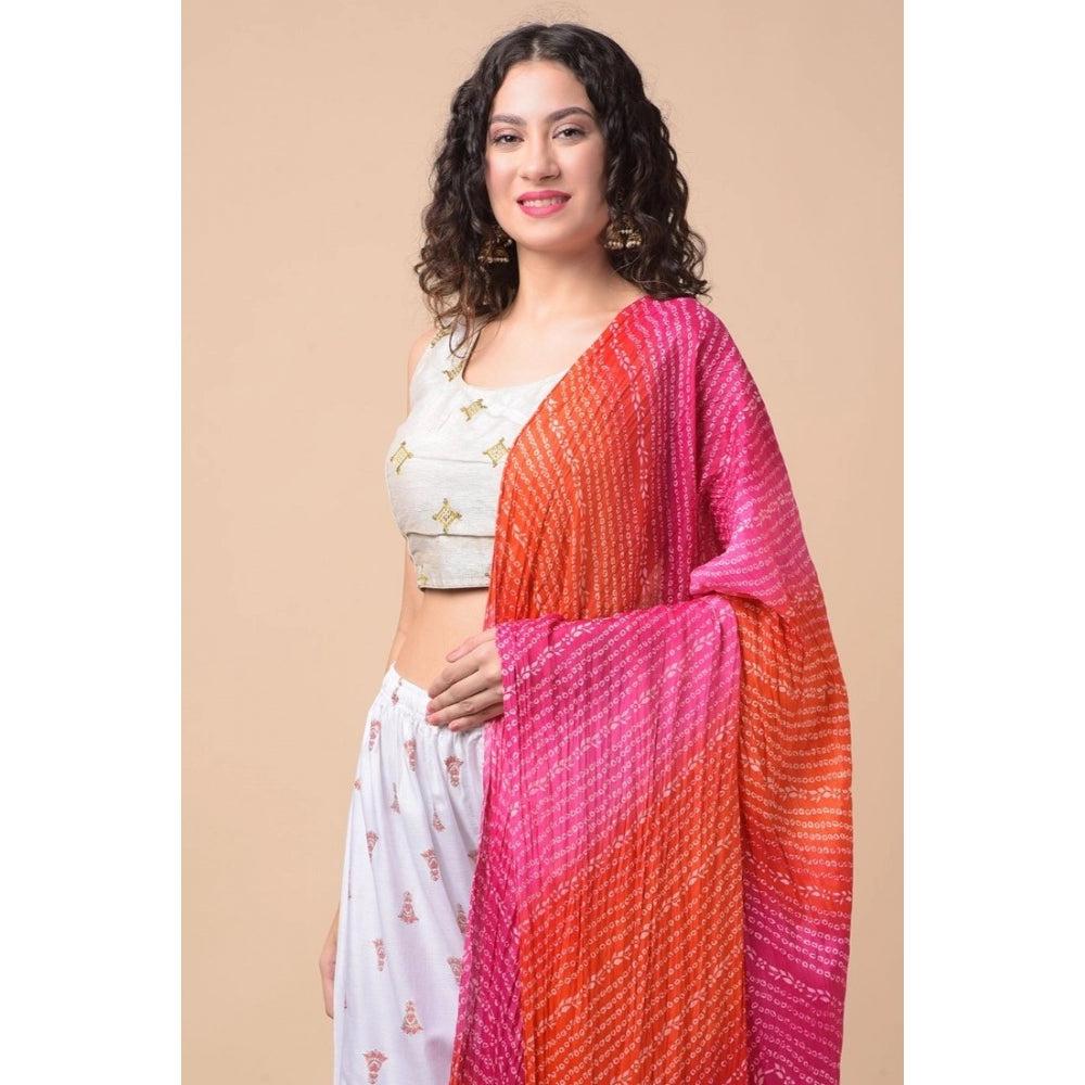 Women's Chanderi Printed Dupatta (Multicolor, Length: 2.25 to 2.50 Mtr) - GillKart