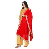 Women's Velvet Gotta Patti Dupatta (Red, Length: 2.25 to 2.50 Mtr) - GillKart