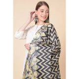 Women's Art Silk Printed Dupatta (Black, Length: 2.25 to 2.50 Mtr) - GillKart