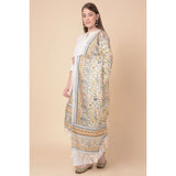 Women's Art Silk Printed Dupatta (White, Length: 2.25 to 2.50 Mtr) - GillKart