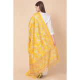 Women's Art Silk Printed Dupatta (Yellow, Length: 2.25 to 2.50 Mtr) - GillKart