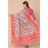 Women's Art Silk Printed Dupatta (Red, Length: 2.25 to 2.50 Mtr) - GillKart