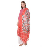 Women's Art Silk Printed Dupatta (Red, Length: 2.25 to 2.50 Mtr) - GillKart