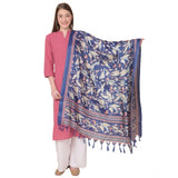 Women's Art Silk Printed Dupatta (Blue, Length: 2.25 to 2.50 Mtr) - GillKart