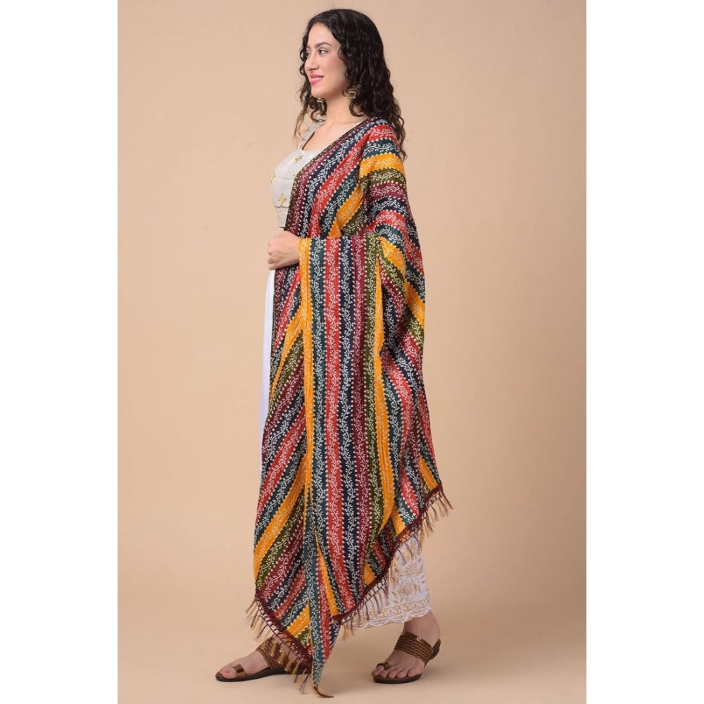 Women's Chanderi Printed Dupatta (Multicolor, Length: 2.25 to 2.50 Mtr) - GillKart