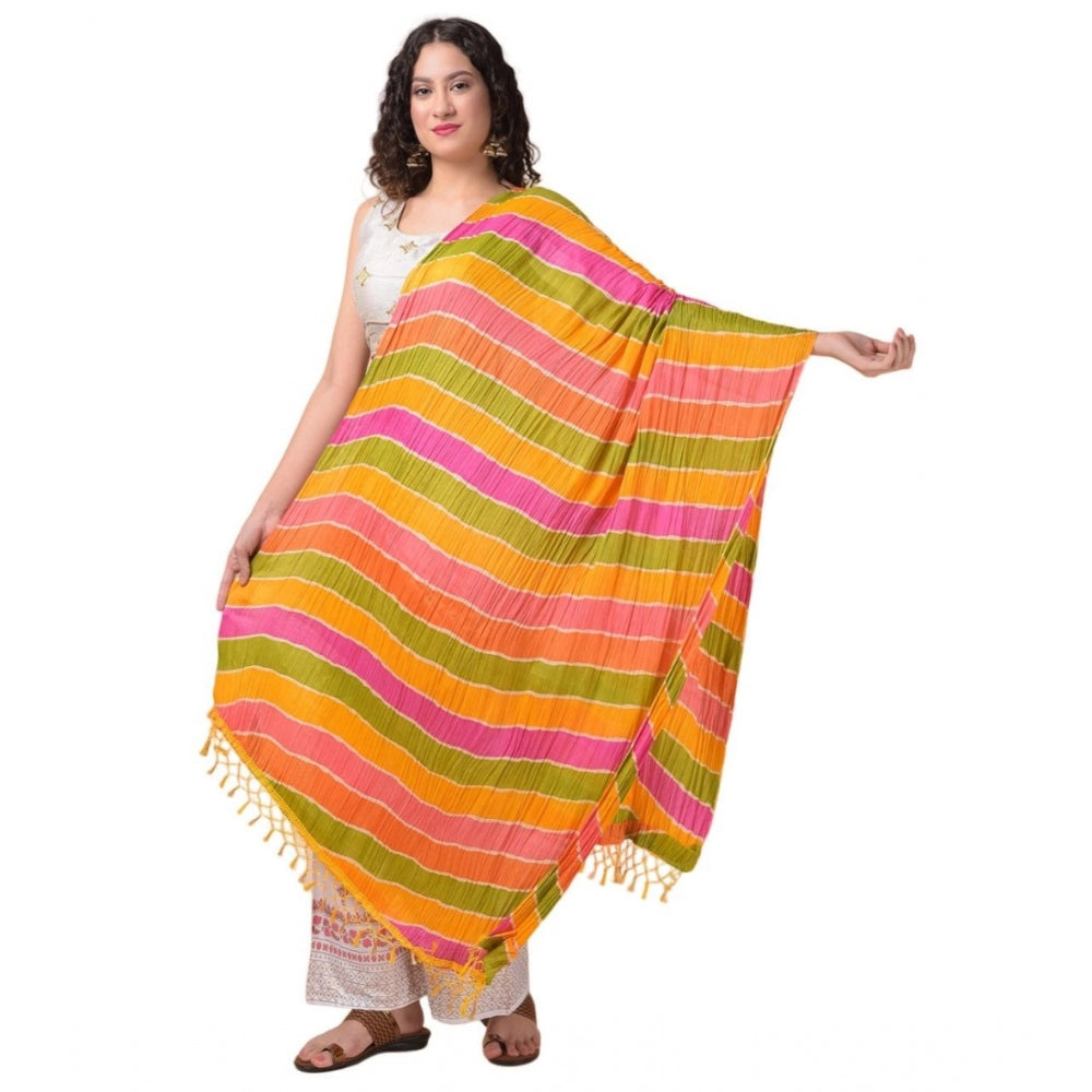 Women's Chanderi Printed Dupatta (Multicolor, Length: 2.25 to 2.50 Mtr) - GillKart