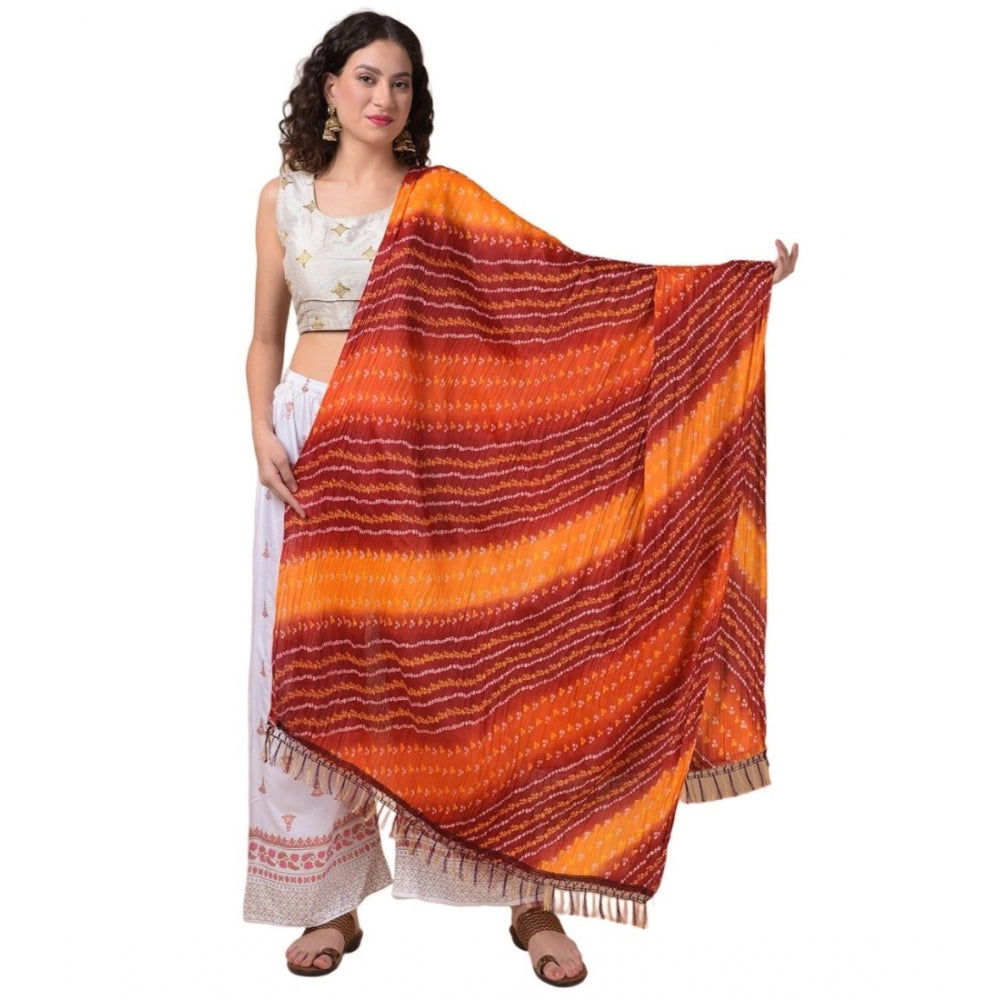 Women's Chanderi Printed Dupatta (Multicolor, Length: 2.25 to 2.50 Mtr) - GillKart