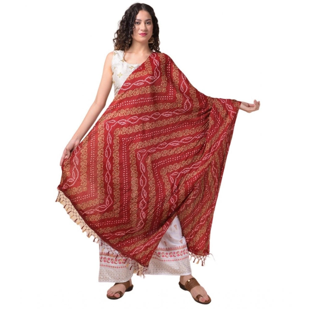 Women's Chanderi Printed Dupatta (Multicolor, Length: 2.25 to 2.50 Mtr) - GillKart