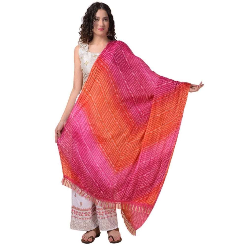 Women's Chanderi Printed Dupatta (Multicolor, Length: 2.25 to 2.50 Mtr) - GillKart