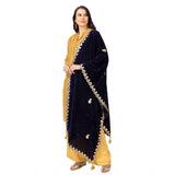 Women's Velvet Gotta Patti Dupatta (Blue, Length: 2.25 to 2.50 Mtr) - GillKart