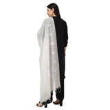 Women's Cotton Embroidered Dupatta (White, Length: 2.25 to 2.50 Mtr) - GillKart