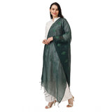 Women's Cotton Embroidered Dupatta (Green, Length: 2.25 to 2.50 Mtr) - GillKart