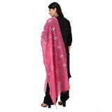 Women's Cotton Embroidered Dupatta (Pink, Length: 2.25 to 2.50 Mtr) - GillKart