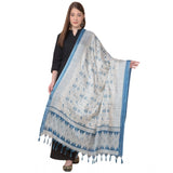 Women's Art Silk Printed Dupatta (Turquoise, Length: 2.25 to 2.50 Mtr) - GillKart