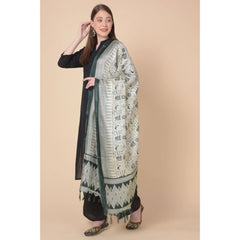 Women's Art Silk Printed Dupatta (Grey, Length: 2.25 to 2.50 Mtr) - GillKart