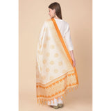 Women's Art Silk Printed Dupatta (Orange, Length: 2.25 to 2.50 Mtr) - GillKart