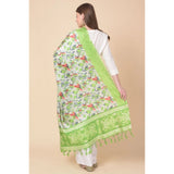 Women's Art Silk Printed Dupatta (Light Green, Length: 2.25 to 2.50 Mtr) - GillKart