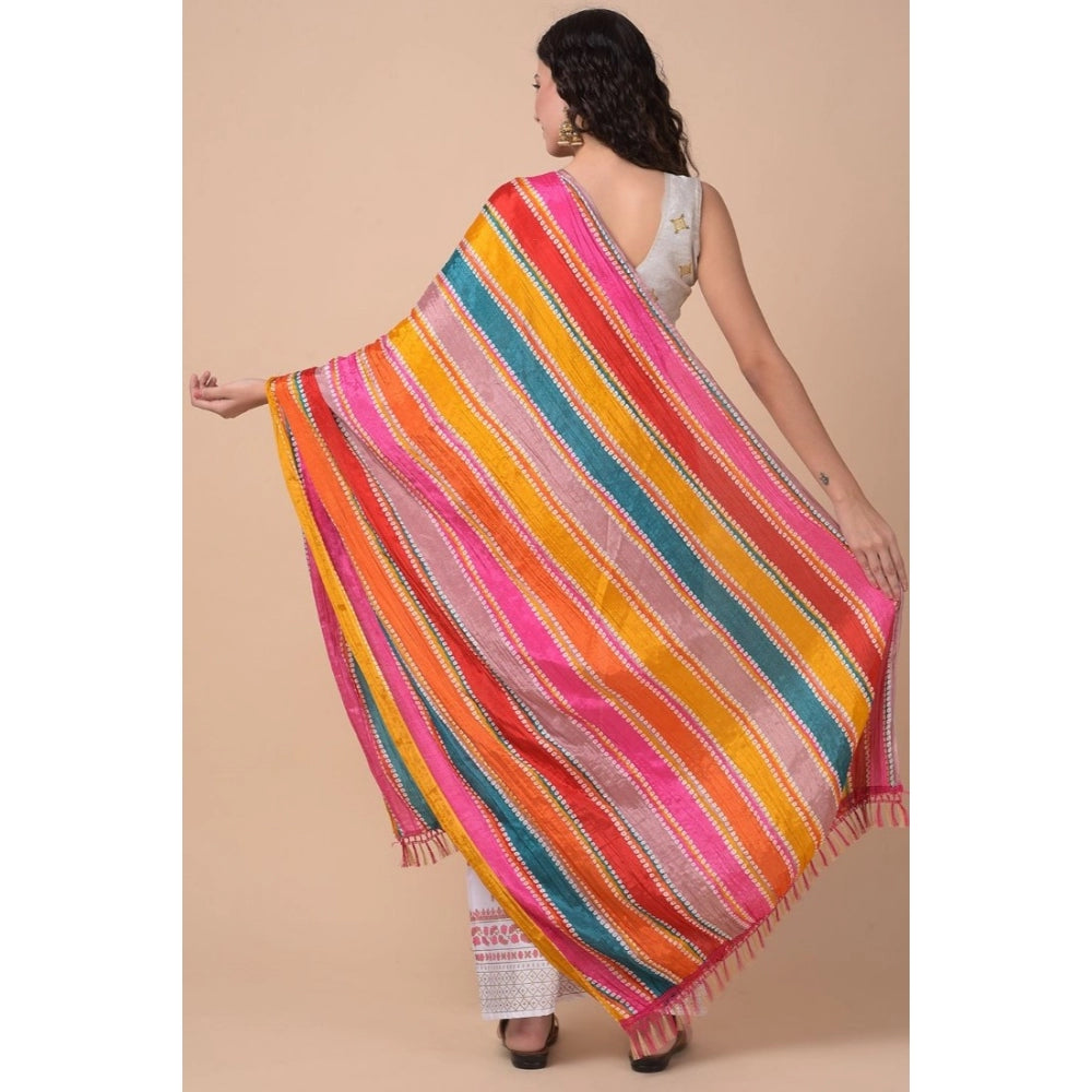 Women's Chanderi Printed Dupatta (Multicolor, Length: 2.25 to 2.50 Mtr) - GillKart