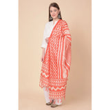 Women's Art Silk Printed Dupatta (Orange, Length: 2.25 to 2.50 Mtr) - GillKart