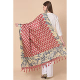 Women's Art Silk Printed Dupatta (Maroon, Length: 2.25 to 2.50 Mtr) - GillKart