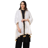 Women's Velvet Gotta Patti Dupatta (White, Length: 2.25 to 2.50 Mtr) - GillKart