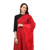 Women's Cotton Embroidered Dupatta (Red, Length: 2.25 to 2.50 Mtr) - GillKart