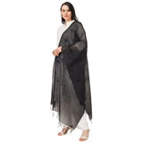 Women's Cotton Embroidered Dupatta (Black, Length: 2.25 to 2.50 Mtr) - GillKart