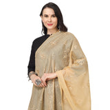 Women's Cotton Embroidered Dupatta (Gold, Length: 2.25 to 2.50 Mtr) - GillKart